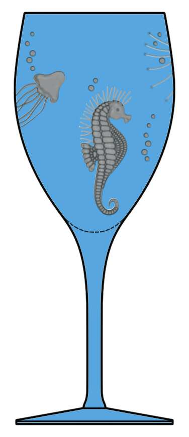 Frutti Di Mare Azure Water Goblet by Artel-1