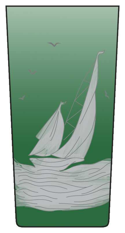 Golden Age of Yachting British Racer Green Highball by Artel-1