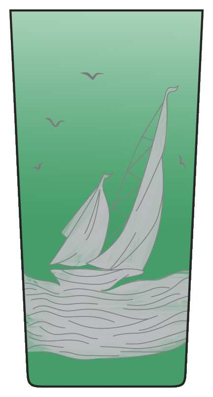 Golden Age of Yachting Emerald Green Highball by Artel-1