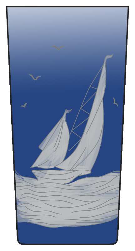 Golden Age of Yachting Ink (Dark Blue) Highball by Artel-1