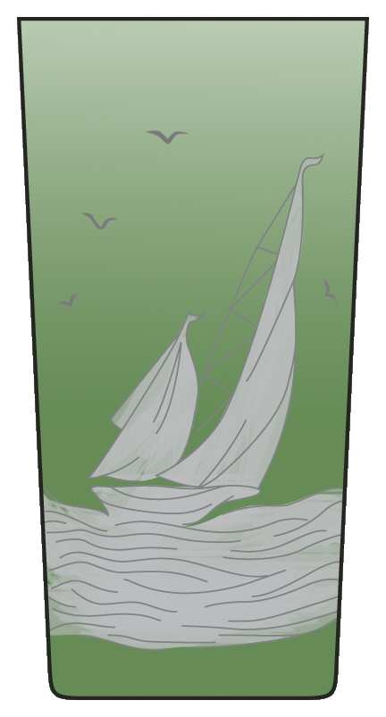 Golden Age of Yachting Olive Green Highball by Artel-1