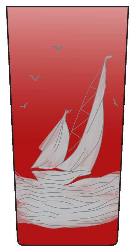 Golden Age of Yachting Red Highball by Artel-1