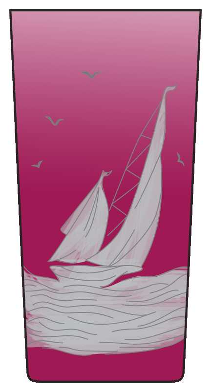Golden Age of Yachting Rose Highball by Artel-1