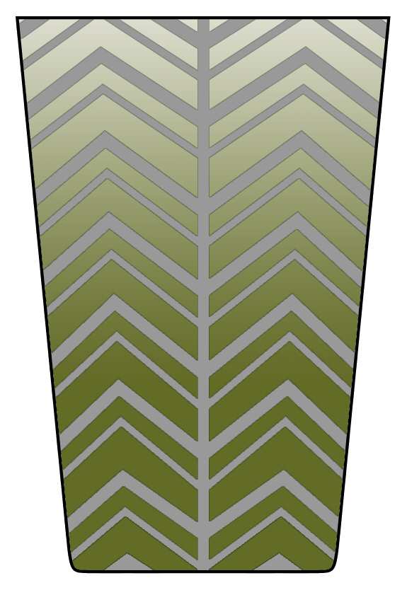 Herringbone Olive Green Flat Tumbler by Artel-1