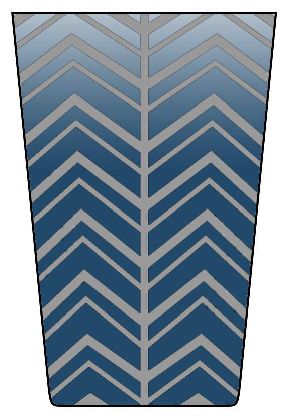 Herringbone Peacock (Teal) Flat Tumbler by Artel-1