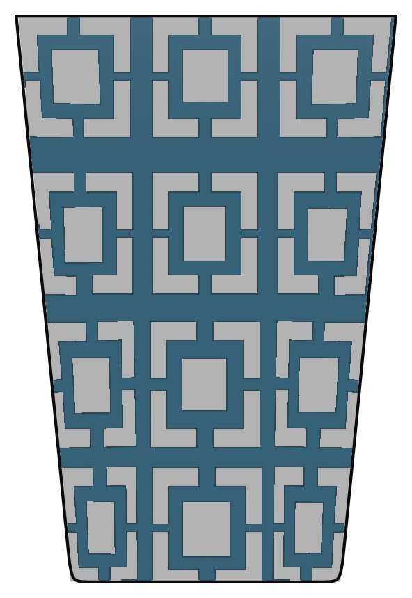 Mod Peacock (Teal) Flat Tumbler by Artel-1