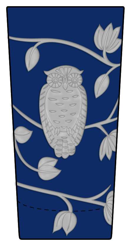 Night Owl Ink (Dark Blue) Highball Glass by Artel-1