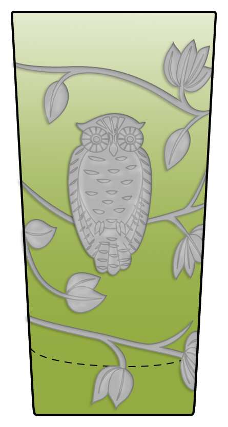 Night Owl Olive Green Highball Glass by Artel-1