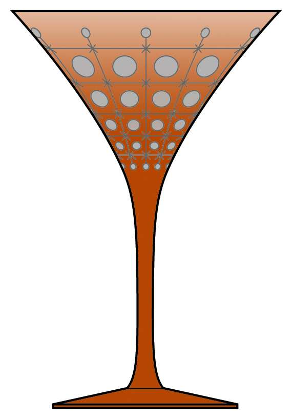 Palace Amber Martini Glass by Artel-1
