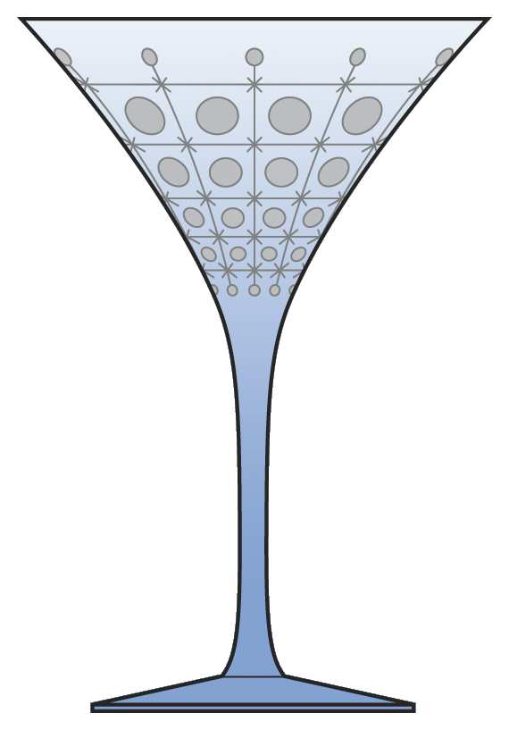 Palace Azure Martini Glass by Artel-1