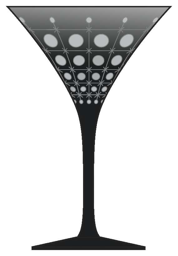 Palace Black Martini Glass by Artel-1