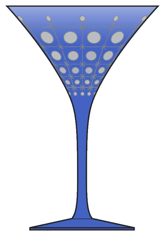 Palace Blue Martini Glass by Artel-1