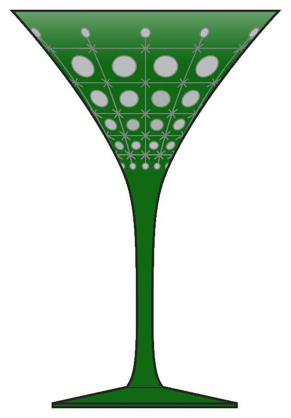 Palace British Racer Green Martini Glass by Artel-1