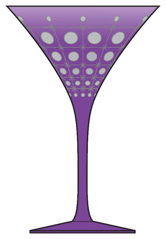 Palace Purple Martini Glass by Artel-1