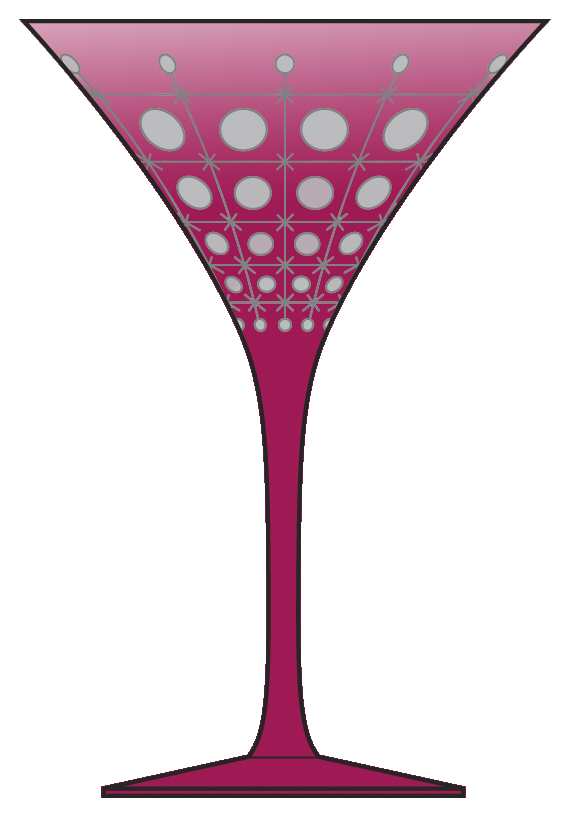 Palace Rose Martini Glass by Artel-1
