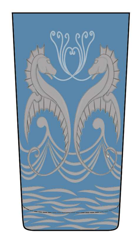 Poseidon Azure Highball Glass by Artel-1