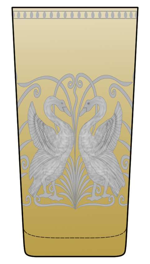 Swans Amber Highball Glass by Artel-1