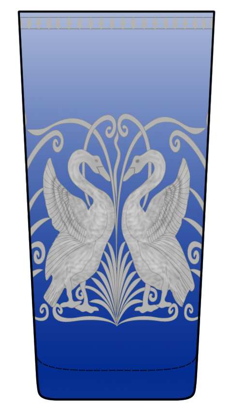 Swans Blue Highball Glass by Artel-1
