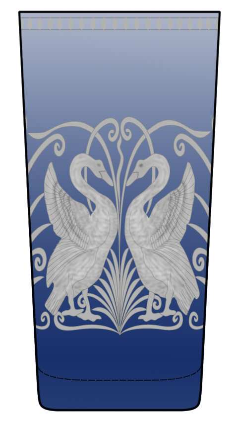 Swans Ink (Dark Blue) Highball Glass by Artel-1