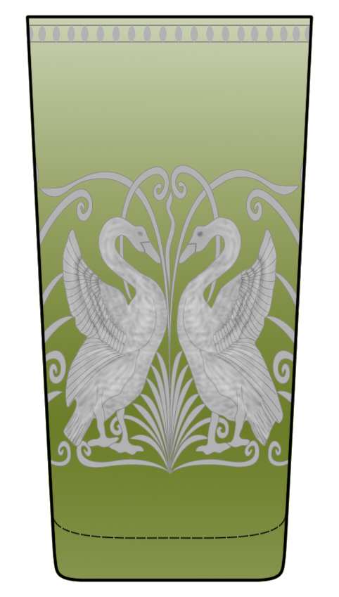 Swans Olive Green Highball Glass by Artel-1