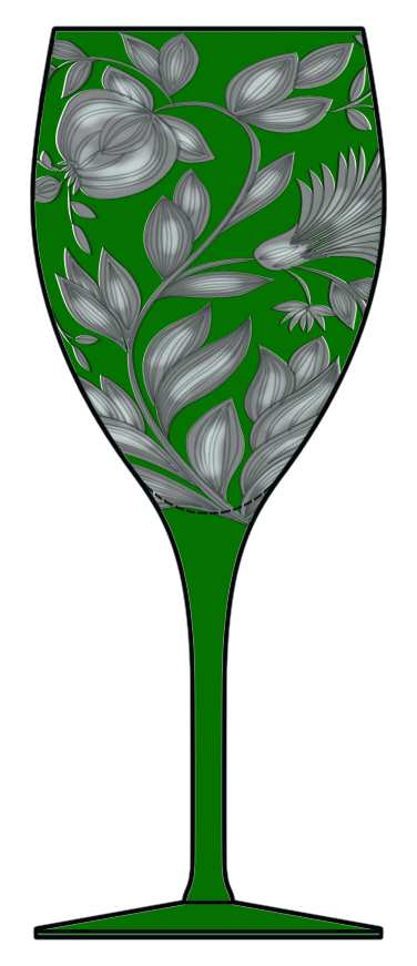 Verdure British Racer Green Water Goblet by Artel-1