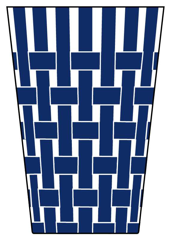 Weave Ink (Dark Blue) Flat Tumbler by Artel-1