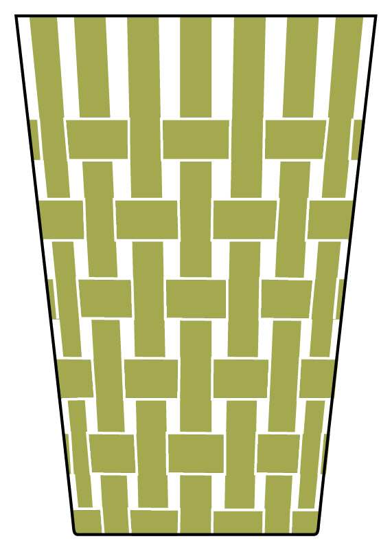 Weave Olive Green Flat Tumbler by Artel-1
