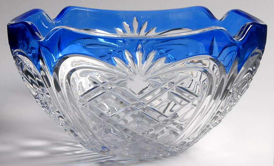 ANN7 Blue Flashed 8" Round Bowl by Anna Hutte-1