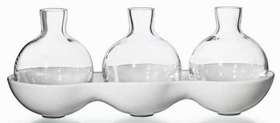 Semente (4 Piece) Centerpiece (3 Bottles & Ceramic Stand) by Atlantis-1