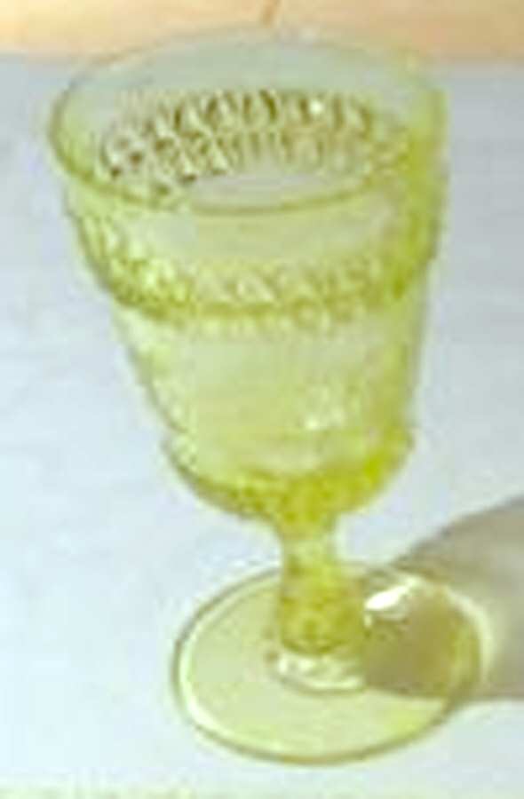 Wildflower Yellow (Canary) Water Goblet by Adams & Co-1
