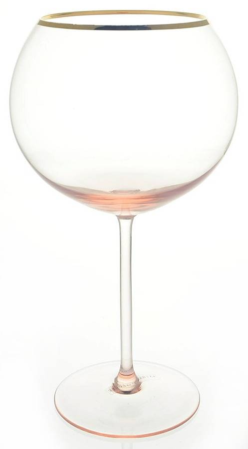 Gilded Rim Red Wine by Anthropologie Glass-1
