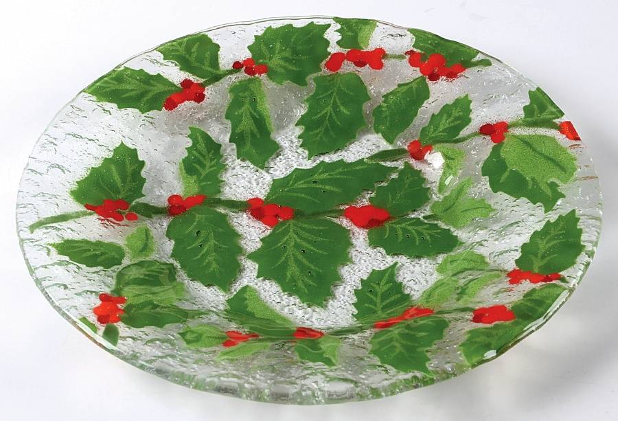 Art Glass Dinner Plate by A C Ross Glass-1