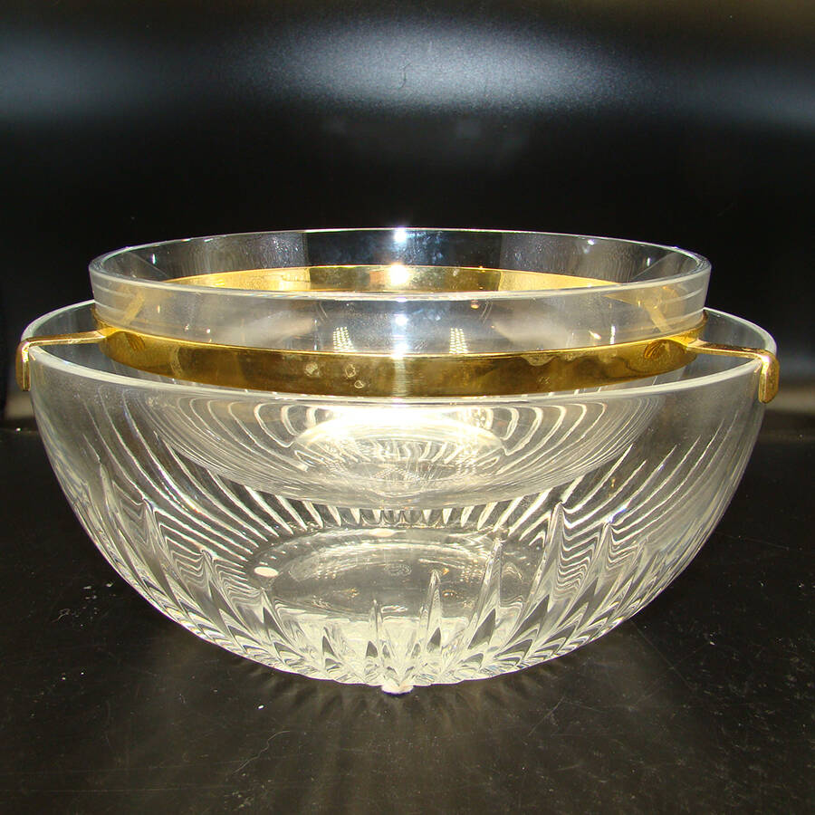 Massena (No Trim) Large Caviar/Serving Set(10" & 8" Bowl W/Metal Hd by Baccarat-1