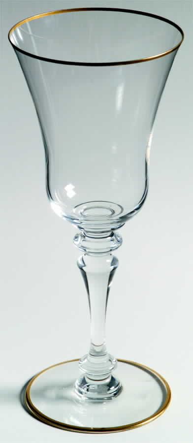 Vienne Clear (Gold Trim) Tall Water Goblet by Baccarat-1