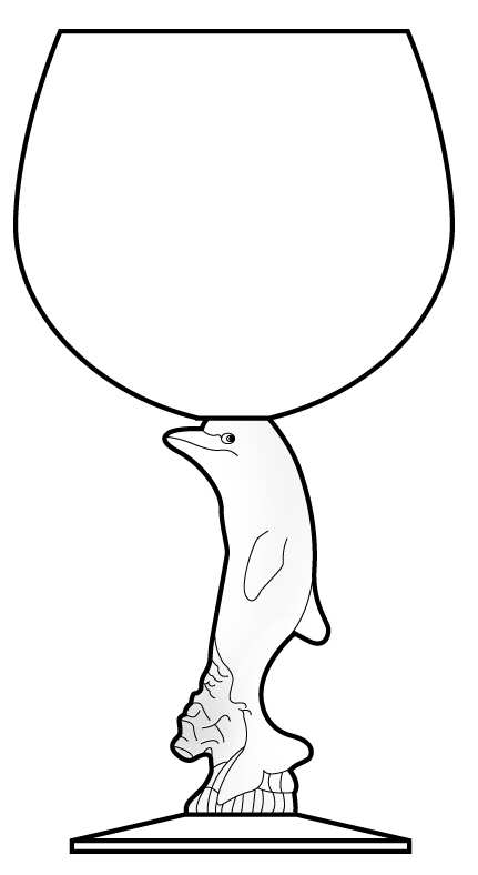 Dolphin Water Goblet by Bayel-1