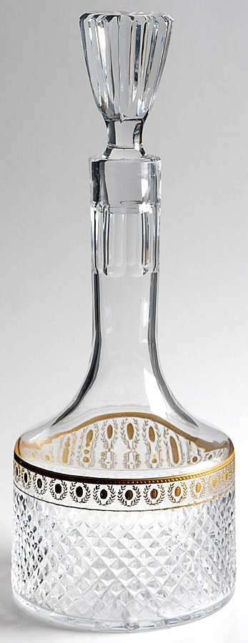Palais (Gold Trim) Decanter & Stopper by Bayel-1
