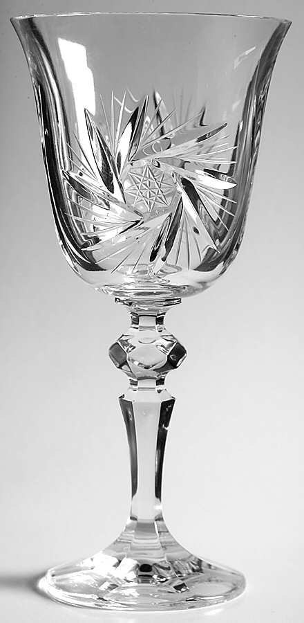 Pinwheel Water Goblet by Bohemia Crystal-1
