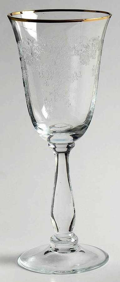 Etoile Gold Trim Wine Glass by Bohemia Crystalex-1
