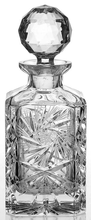 Pinwheel Square Decanter with Stopper by Bohemia Crystalex-1