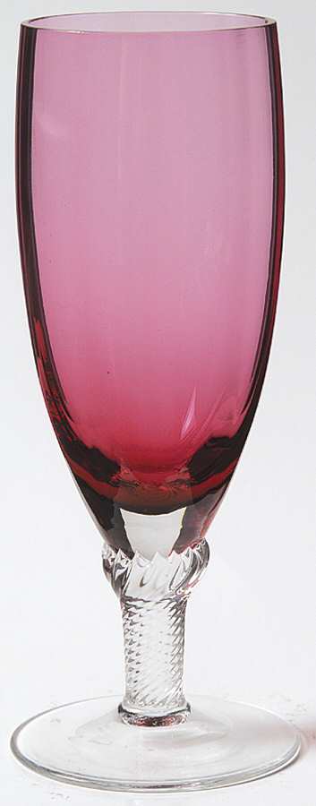 Lisa Cranberry (Optic, Straight Bowl) Juice Glass by George Borgfeldt-1