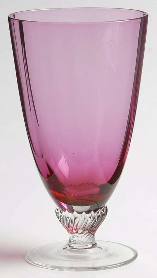 Lisa Cranberry (Optic, Straight Bowl) Juice Glass by George Borgfeldt-1