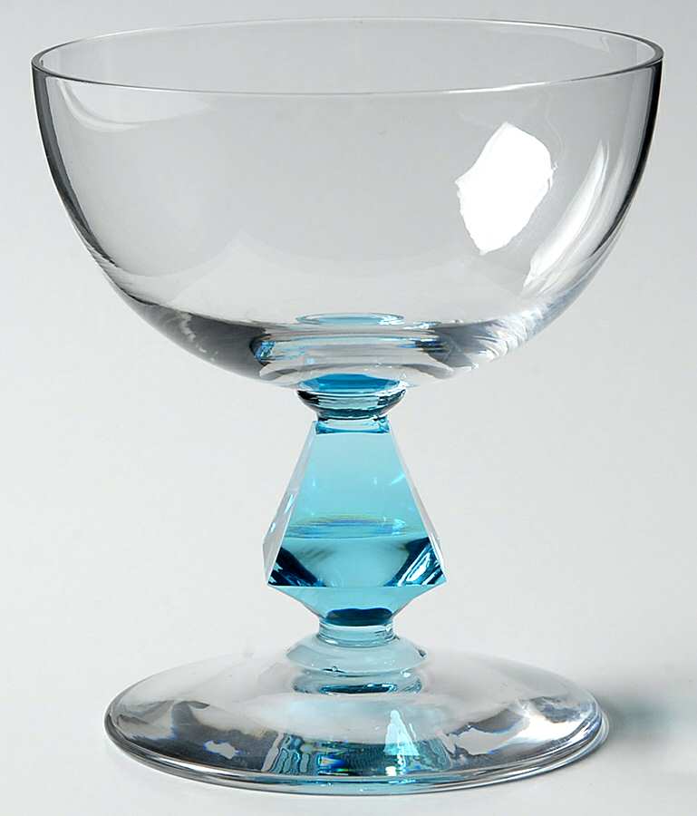 Aquarius Blue (Cerulean) Champagne/Tall Sherbet by Bryce-1
