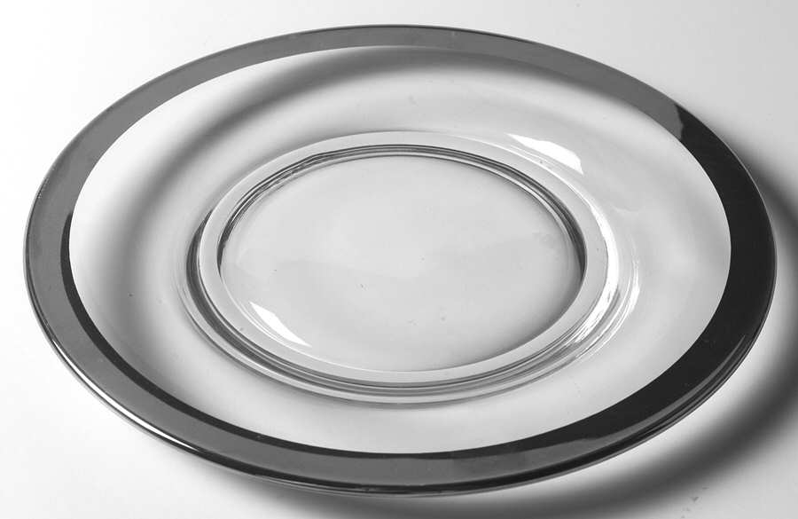 Aquarius Clear (Platinum Trim) Luncheon Plate by Bryce-1