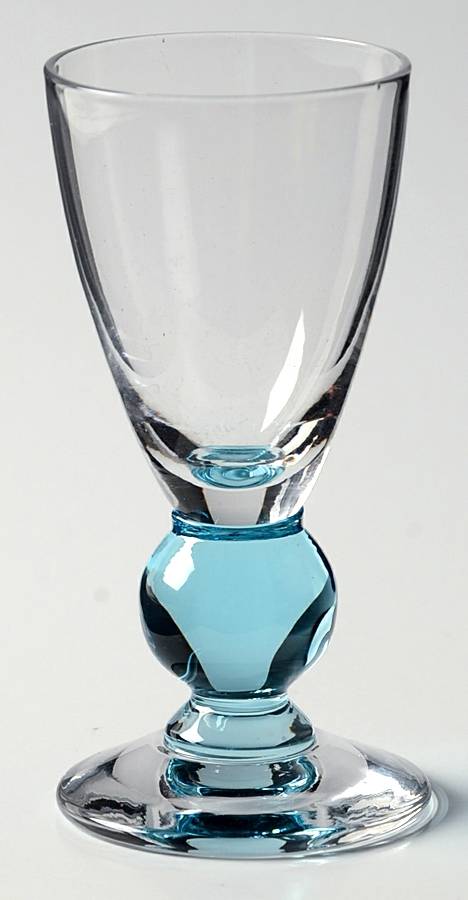 Contour Cerulean (Blue Stem) Cordial Glass by Bryce-1