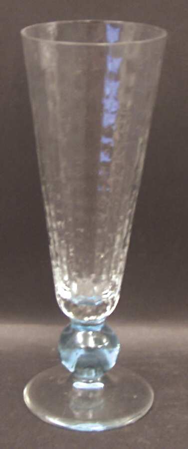 Contour Cerulean (Blue Stem, Block Optic) Pilsner Glass by Bryce-1