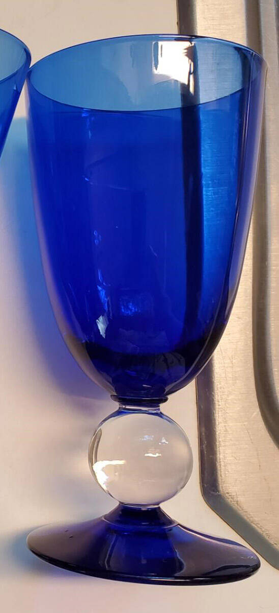 Contour Cobalt (Blue Bowl and Foot) Footed Tumbler by Bryce-1