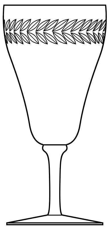 Laurel (Non Optic, Stem 285) Water Goblet by Bryce-1