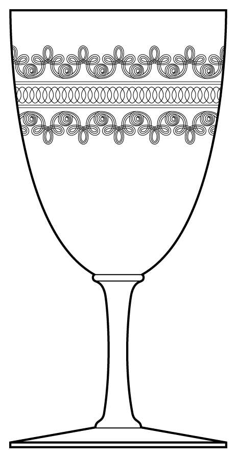 Etch 327 Water Goblet by Bryce-1