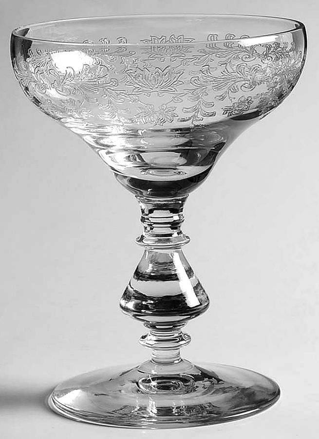 Fern Leaf (Stem 894, Etched) Champagne/Tall Sherbet by Bryce-1