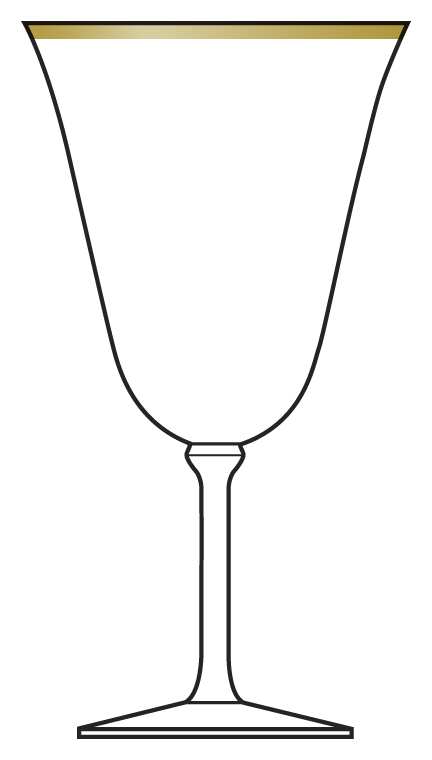 Gold Band No. 6 Water Goblet by Bryce-1